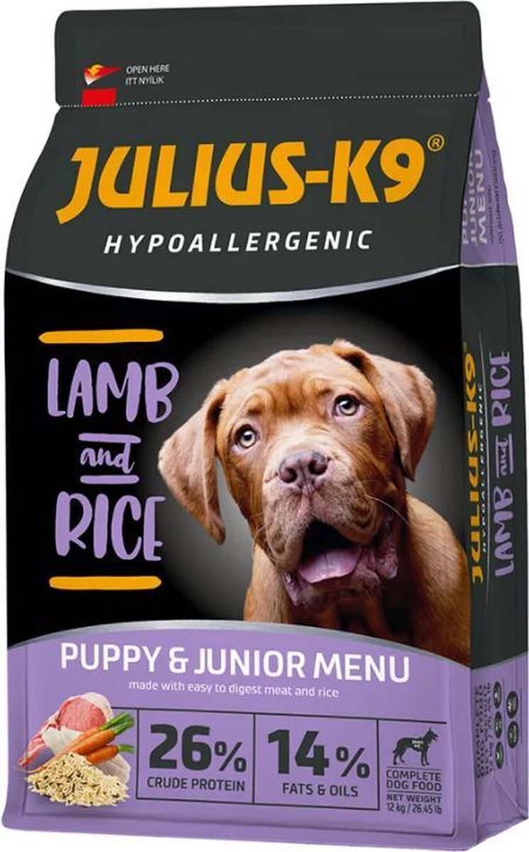JULIUS K9 Julius-K9 - Hondenvoer - Lam & Rijst - Puppy/junior - 3kg