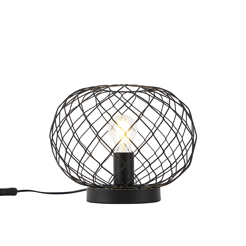 Honsel Moderne tafellamp zwart - Helian