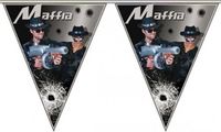 Merkloos / Sans marque Espa Nv Maffia en gangsters vlaggenlijn - 3x - versiering thema - 500 cm - kunststof - feestartikelen
