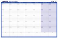 Franken PKW1002 Bureau onderlegger Maandkalender, Weekplanner undatiert Wit, Blauw (b x h) 910 mm x 610 mm 1 stuk(s) PK