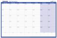 Franken PKW1002 Bureau onderlegger Maandkalender, Weekplanner undatiert Wit, Blauw (b x h) 910 mm x 610 mm 1 stuk(s) PK
