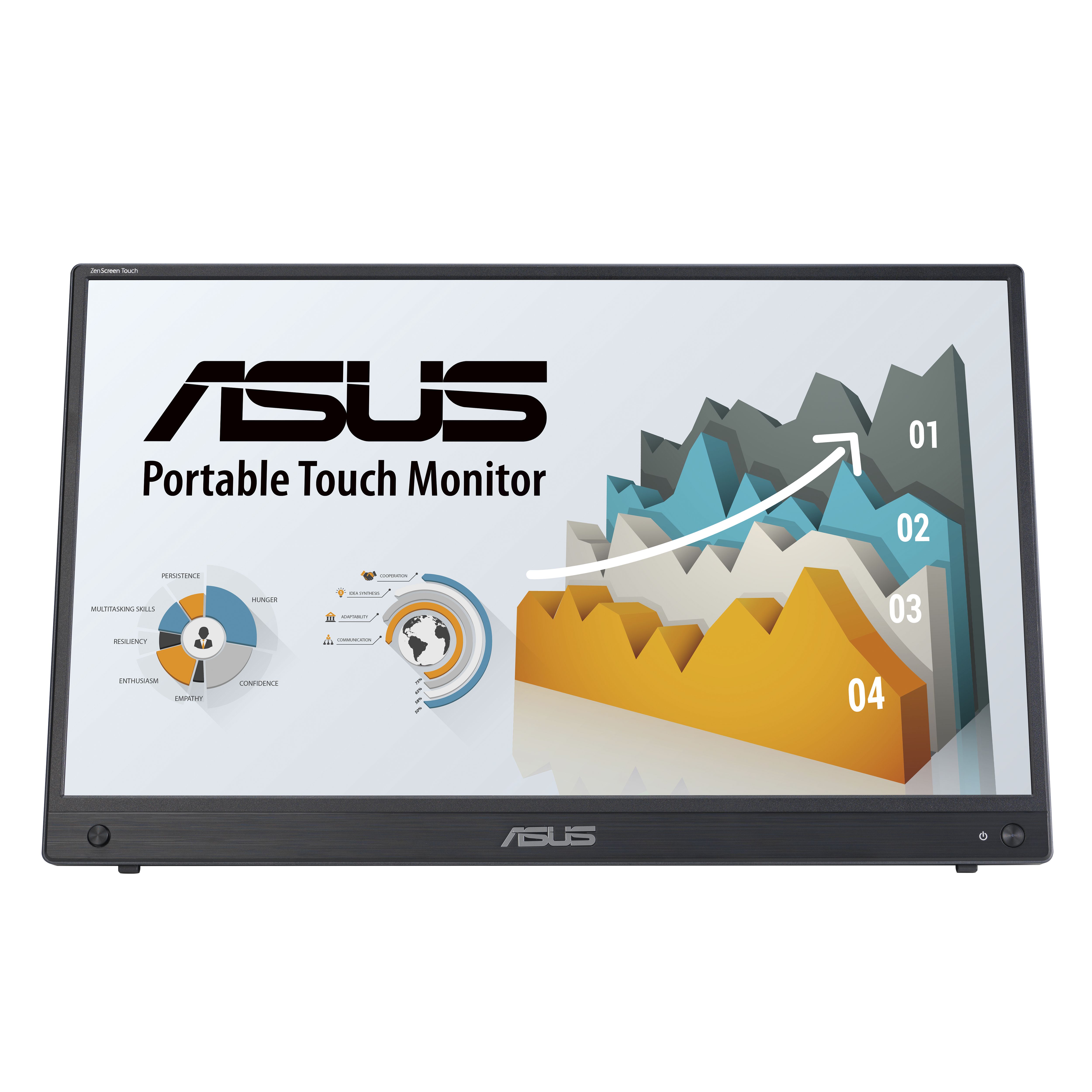 ASUS ZenScreen MB16AHT - 15.6" Full HD Touchscreen Monitor - IPS, Flicker Free, 60Hz, Black