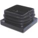 Gedotec Bouchon de tube rectangulaire, plastique noir, rectangulaire, 25 x 10 mm