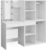 Vicco Dressing table with light Isabelle, White, 140 cm