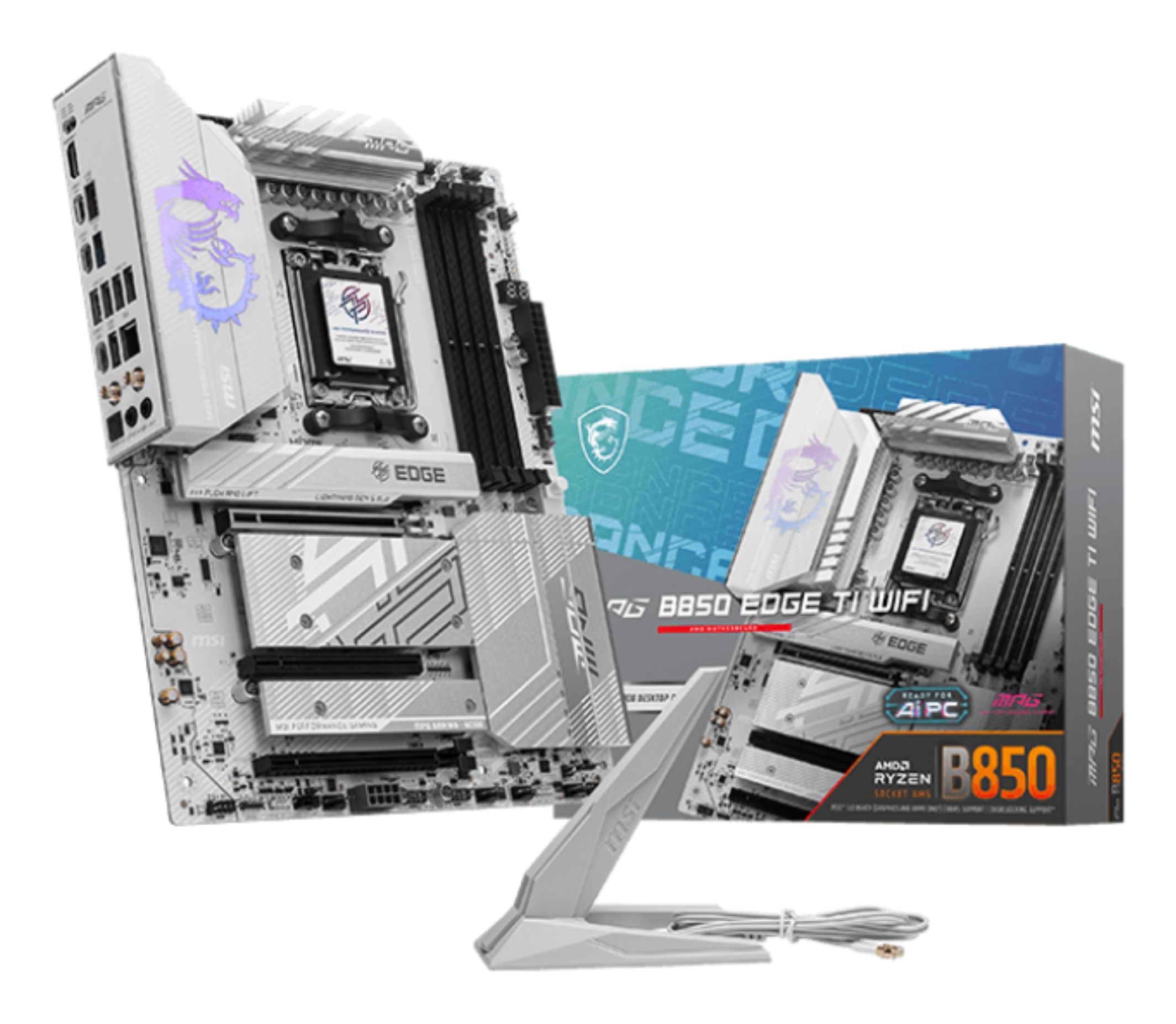 MSI MPG B850 EDGE TI WIFI Moederbord AMD B850 Socket AM5 ATX