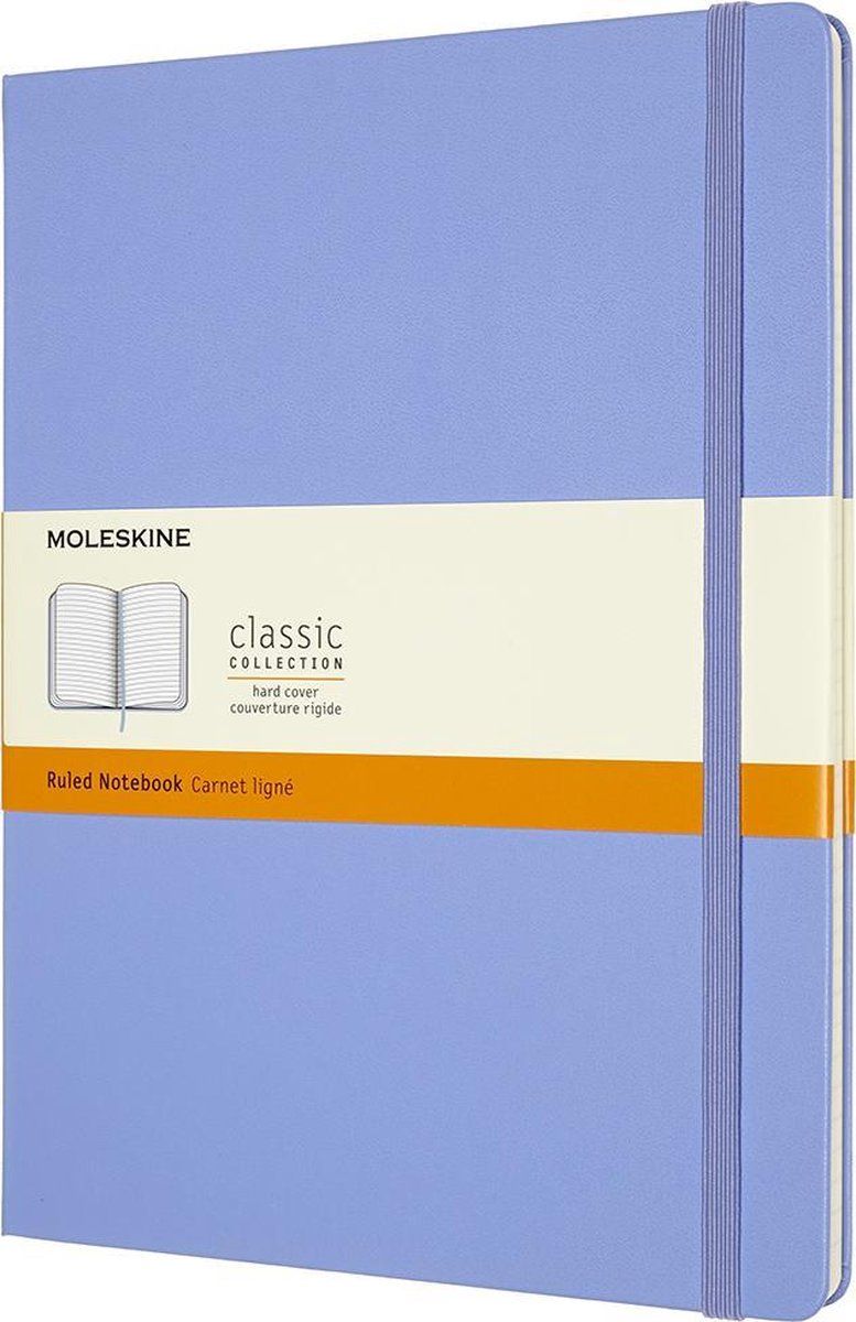 Moleskine Notitieboek XL (19x25 cm) Gelinieerd Harde Kaft Hydrangea Blauw