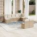 Maison Exclusive - Ensemble de meubles de jardin 9 pièces avec canapé et coussins, beige, en polyrotin