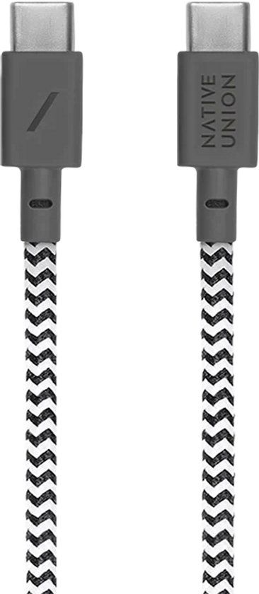 Native Union Belt Cable - Zebra - USB-C naar USB-C - 1.2M