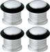 AMIG Deurstopper/deurbuffer - 4x - D22mm - inclusief schroeven - mat rvs