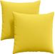 vidaXL - Zitkussens - 2 - st - Stof - Licht - Geel - 60 - x - 60 - cm