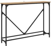 vidaXL Wandtafel Artisan Eiken 102 x 23 x 75 cm Bewerkt hout