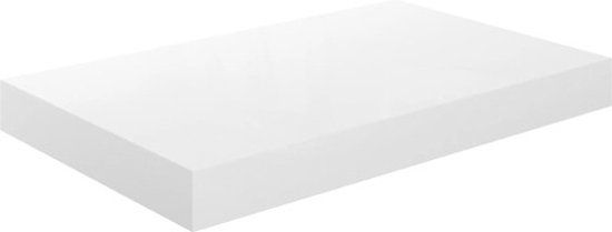 vidaXL Wandschap zwevend 40x23,5x3,8 cm MDF hoogglans wit