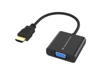 Conceptronic ABBY20B adaptateur de câble vidéo 0,25 m HDMI Type A (Standard) VGA (D-Sub) Noir