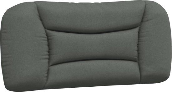 vidaXL Hoofdbordkussen - "Hvar" - 90 cm - Stof - Donkergrijs