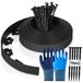 Bordure de pelouse flexible - Plastique - 15 m x 5 cm - 70 ancres de sol - Gants de jardin - Bordure de parterre - Bordure de jardin