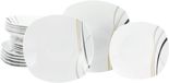 CreaTable, 24031, serie Square City Line, serviesset van 18 stuks voor 6 personen, porseleinen bordenset, vaatwasser- en magnetronbestendig, kwaliteitsproductie