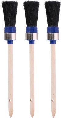 Set van 3 Ronde Verfkwasten - 2.5 x 23 cm - Synthetisch Haar - Acrylverf