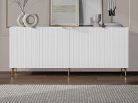Merkloos Buffetkast YESINIA L - Wit & Goud - 190x80x45 cm