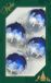 Krebs Boules de Noël - 4 pièces - Bleu/Argent - D7 cm - Verre