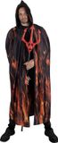 Funny Fashion Cape met kap - Vlammen print - Unisex - One size