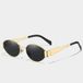 NCD E-Commerce Handel GmbH Lunettes de soleil femme - Polarisé - Unisexe - Or métallisé - Vintage - Ovale - À la mode - Classique - UV400 - Ultraléger