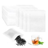 AiQInu Theefilterpapier voor losse thee, filterzak thee, 150 stuks, theezakjes om zelf te vullen, theepapierfilter