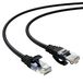 Elfcam® - 12m Slim Cat 6 Ethernet Kabel, Cat6 32AWG WAN LAN Netwerkkabel, Ultra Slim Zwart (12 meter)