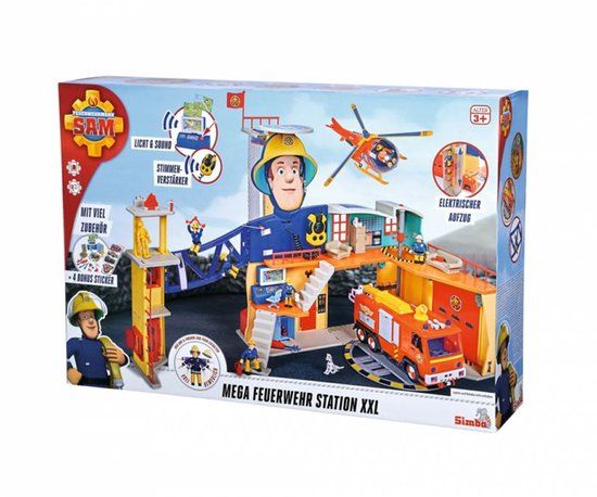 Simba Brandweerman Sam Mega Brandweer station XXL - 4006592081652