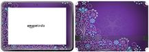 Get it Stick it SkinTabAmaFireHD89_49 Bloemenontwerp met Paarse Achtergrond Huid voor 8,9-Inch Amazon Kindle Fire HD