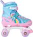 Move Rolschaatsen - Move Quad Rainbow adjustable XS 26-29 - wit roze blauw - lichtgevende wielen - verstelbaar maat 26 tot 29