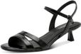 Tamaris - Dames - Platte sandalen - Zwart - Maat 37