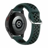 By Qubix Qubix - Siliconen sportbandje met gesp - Donkergroen + zwart - Geschikt voor Xiaomi Redmi Watch 5 Active / Redmi Watch 5 Lite