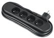Electraline 32057 Stekkerdoos, 4 Franse stopcontacten, met oproller, 16 A, kabel 3 m, H05VV-F 3G1,5 mm², platte stekker