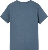 Vertbaudet Gekleurd Jongensshirt met Korte Mouwen Blauw Katoen Jersey Ronde Hals Regular Fit Casual 110