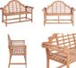 vidaXL Tuinbank - 127x58,5x92,5 cm - Massief Teakhout - Bruin
