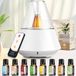 Aromathérapie diffuseur sans marque avec 8 x 10 ml huiles essentielles - Humidificateur avec arrêt automatique sans eau et lumière de bougie LED pour chambre à coucher à domicile