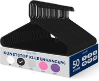 SereneLife 50-Pack Plastic Hangers, Non-Slip, Space-Saving Closet Organizers, Durable and Strong for Shirts, Sweaters, Hoodies, Kids Clothes & Dresses, Ultra-Thin, Lightweight