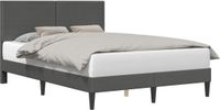 vidaXL Bedframe met hoofdeinde Donkergrijs 120 x 200 cm Corduroy stof