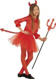Duivelsmeisje Finidi Rode duivelin kostuum voor meisjes Halloween - Kinderkostuums - 158