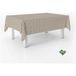ECOMMERC3 Vichy Tafelkleed, vuilafstotend, rechthoekig, 220 x 140 cm, extra zacht en waterdicht, taupe