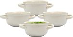 Home Deco Factory Soepkommen Classic - creme wit - 8 stuks - 14 x 7 cm - keramiek