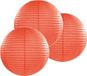 Merkloos Luminair (lampionshop) Global B.v. 6x stuks luxe bol vorm lampion oranje 35 cm