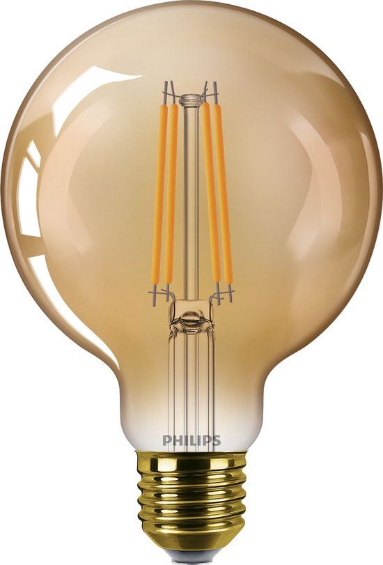 Philips LED Globe Goud - E27 - 3.1W - Extra Warm White - Amber