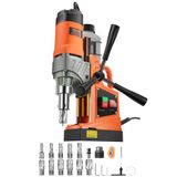VEVOR Foreuse à noyau professionnelle, perceuse magnétique, force magnétique 12500 N, 850 tr/min 1450 W, perceuse magnétique 40 mm max. Système de carottage magnétique pour la construction navale, la construction de ponts, etc. Orange