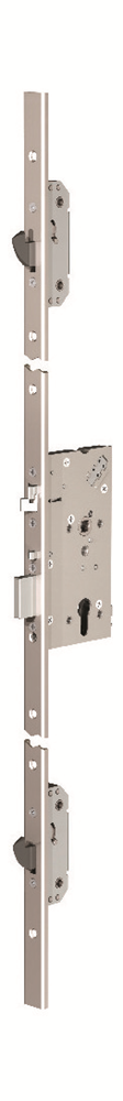 ABLOY EL568 Veiligheidspaniekmeerpuntssluiting | enkelzijdig krukgestuurd | zelfvergrendelend | SKG*** | DM55mm | RC74mm | voorplaat RVS 24x1760mm