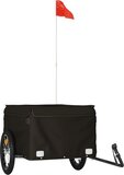 vidaXL Fietstrailer - 45 kg - Zwart - IJzer