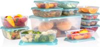 alpina Vershoudbakjes Set met Deksel 13 Stuks - Meal Prep Bakjes - Diepvriesbakjes - 8 x 500ML, 2x 1000ML, 2x 1150ML, 1x 6800ML - Magnetron-, Vriezer- en Vaatwasserbestendig