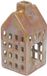 Countryfield Theelichthouder huis geel - 17 cm