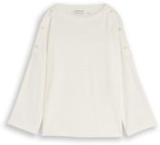 Tom Tailor - Shirt met lange mouwen en knoopdetails - Maat XXXL - Whisper White