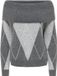 Only Trui Onlalivia Ls Off Shoulder Knt 15383895 Dark Grey Melan/mgm/birch Dames Maat - M